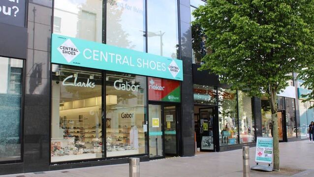 <p>Central Shoes on Bedford Row, Limerick, which is closing down.</p>