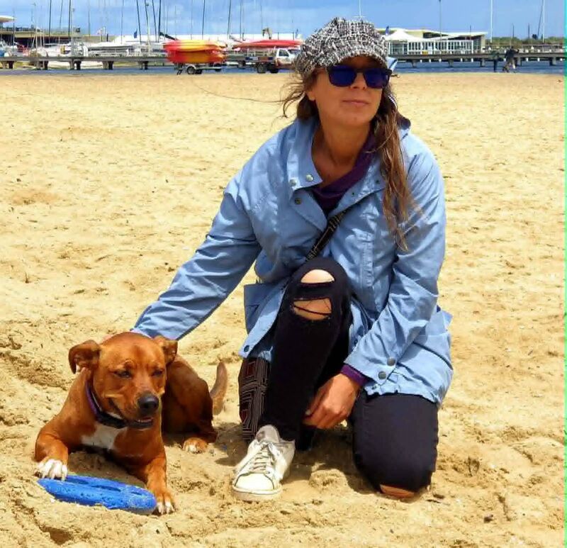 Allara Kate Ashton with her dog Asha.