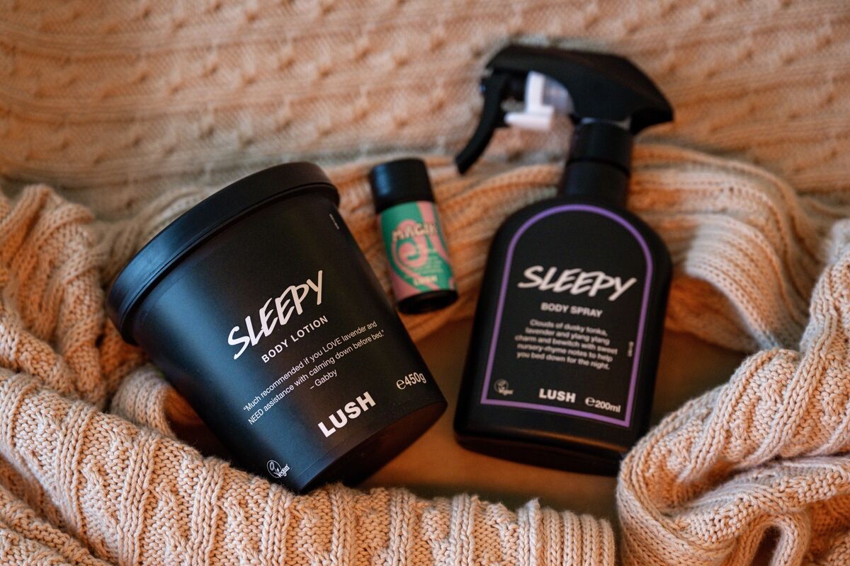 Sleepy range toiletries from Lush, among the sleep aids tested by Irish Examiner reporter Breda Graham in the Shandon Suite at Hayfield Manor. Picture Chani Anderson
