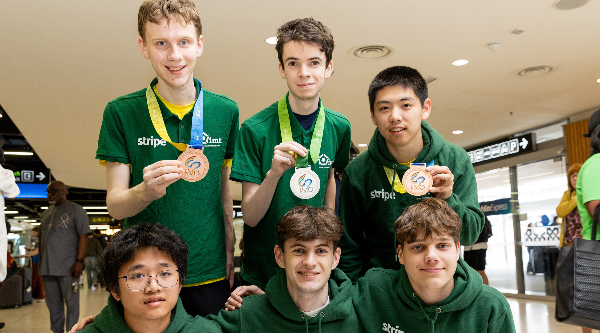 Members of Team Ireland (Back row left to right) Jack McAuliffe, Ben Maguire, Angyang Li (Front row left to right) Tianci Yan, Owen Barron, Vitali Halushko. Photo: Gareth Chaney
