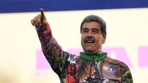Nicolas Maduro did not speak during Wednesday’s 15-minute hearing (Matias Delacroix/AP)