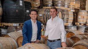 <p> Marks &amp; Spencer is to roll out a new own-label Irish whiskey across its stores after partnering with Boann Distillery. Eddie Murphy, country director at M&amp;S, Ireland and Northern Ireland, and Peter Cooney, export sales director at Boann Distillery.</p>
