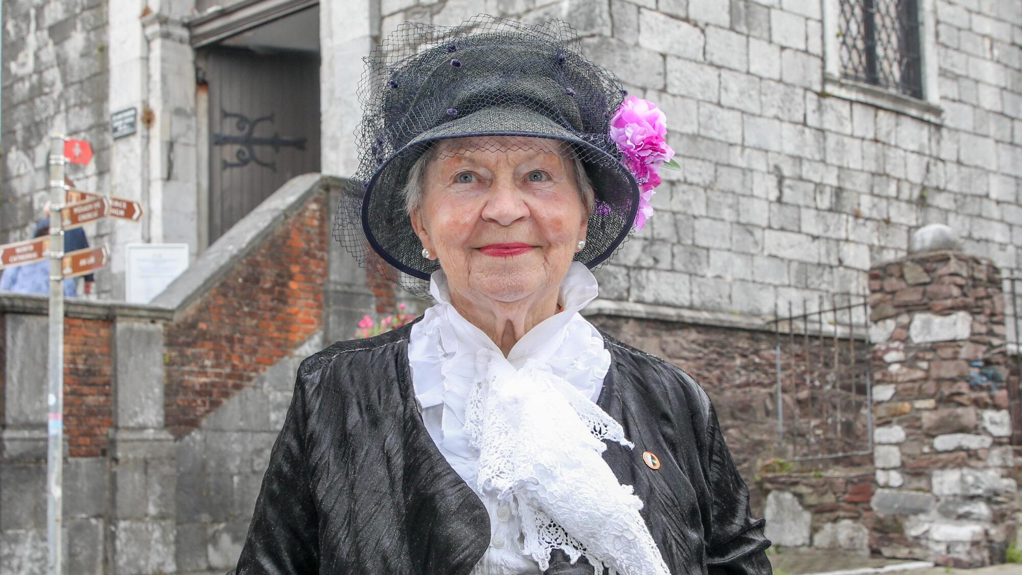 Joan Goggin in character as Mother Jones at a previous festival. Picture: David Creedon