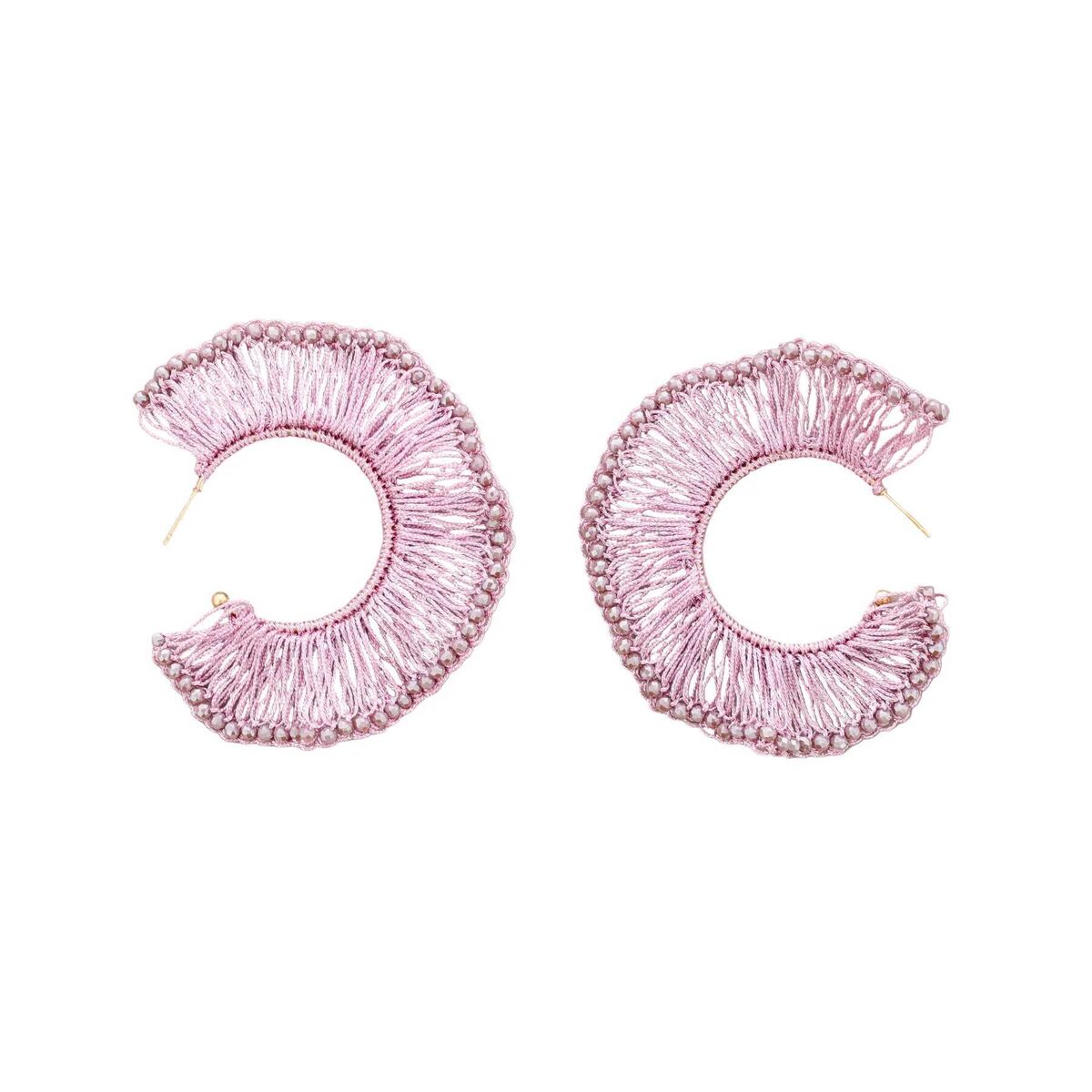Faceted Crystal Woven Thread Hoop Earrings, €23.50, LNH Edit. Faceted Crystal Woven Thread Hoop Earrings, €23.50, LNH Edit.