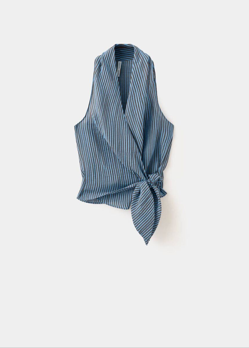 Striped Wrap Top, €29.99, Mango. Striped Wrap Top, €29.99, Mango.