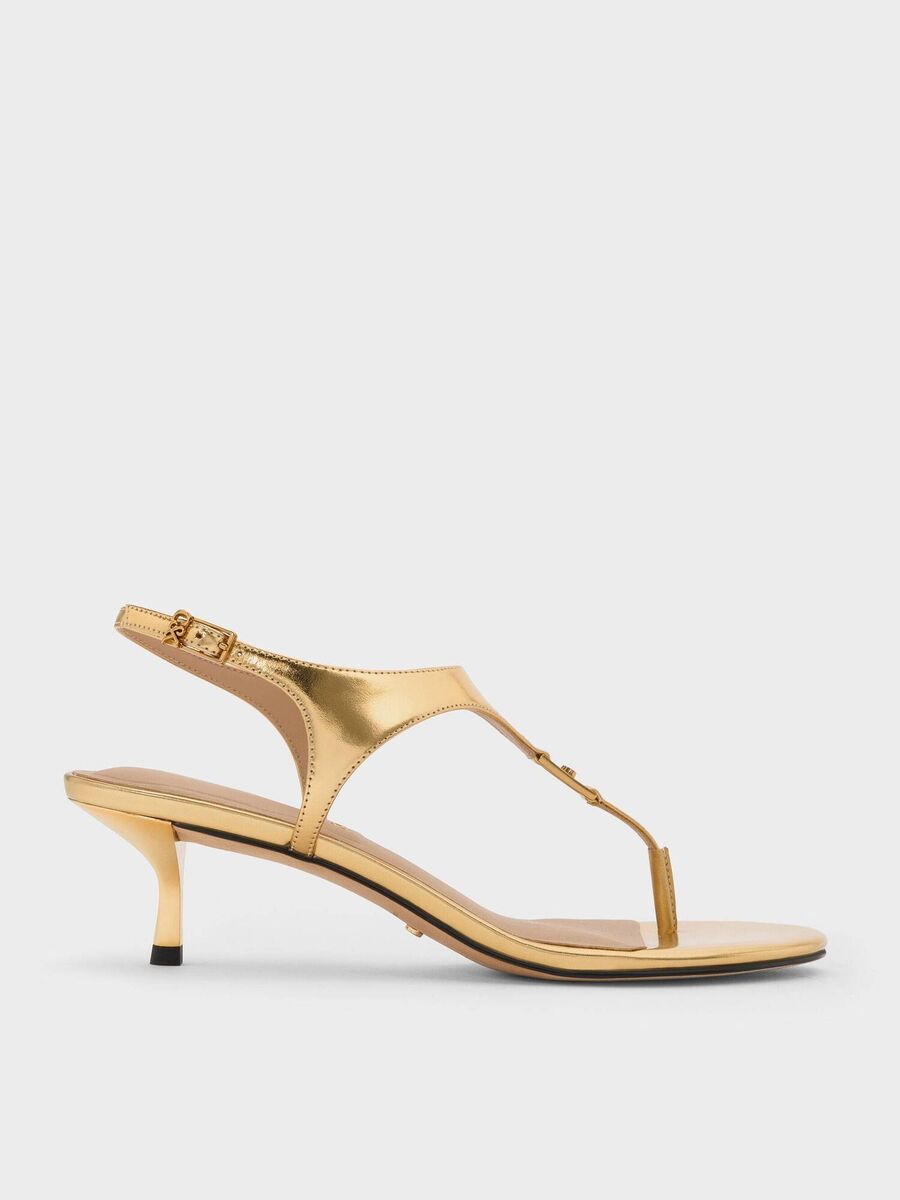 Metallic Gold Thong Sandals, €119, Charles & Keith Metallic Gold Thong Sandals, €119, Charles & Keith