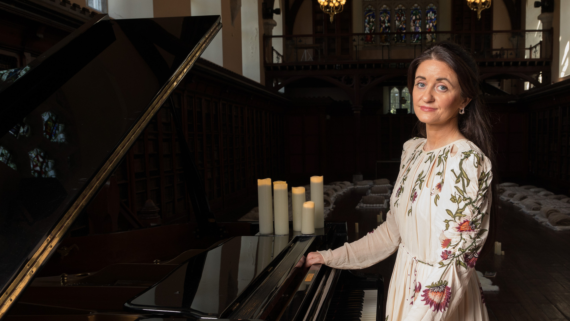 Composer Christina McMaster prior to her workshop Lie Down & Listen at the Aula Maxima in University College Cork. Picture: David Creedon
