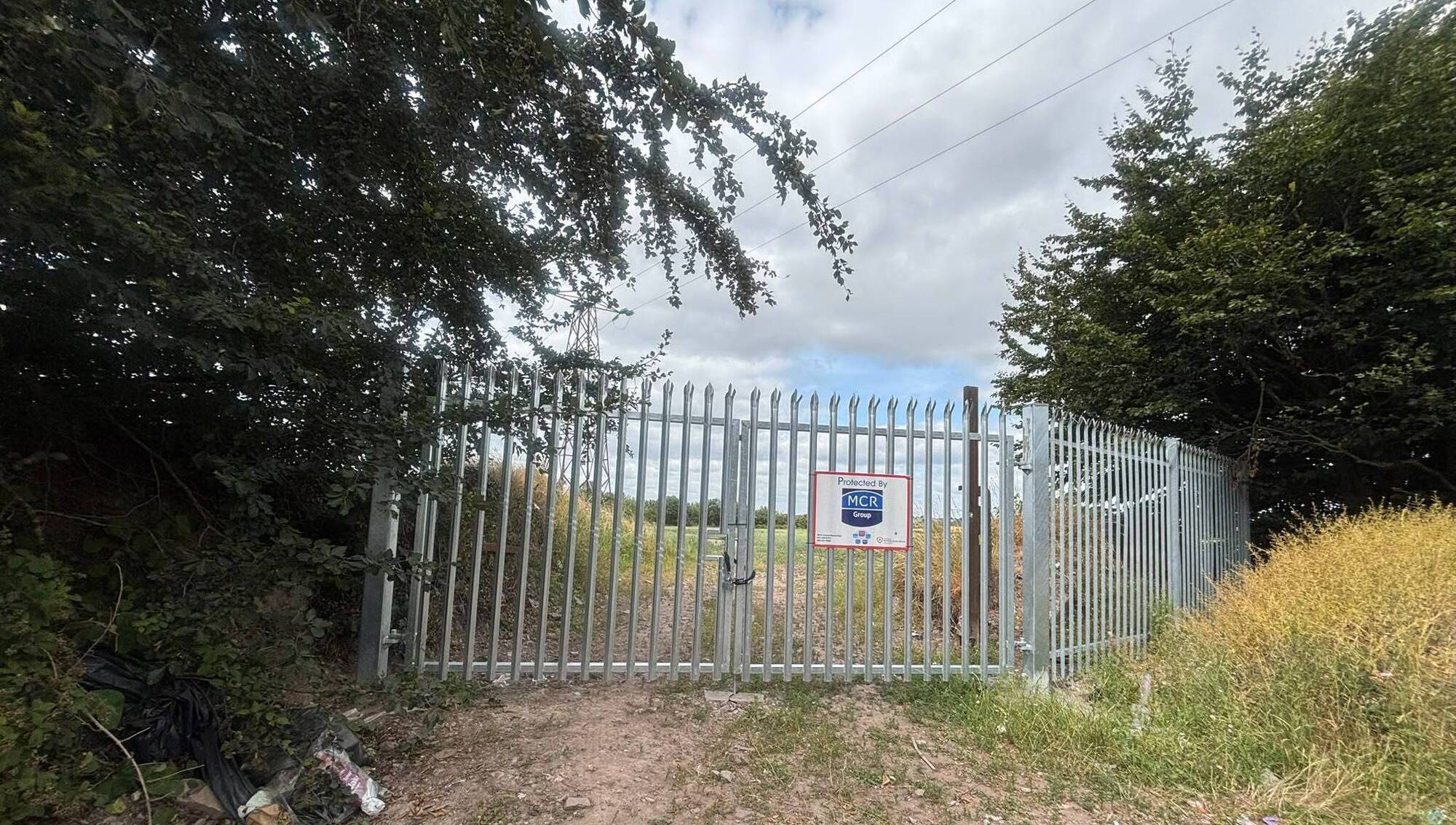 One of the gates preventing public access to Murphy's Rock.
