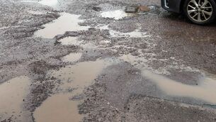 <p>One person complained to council that several severe potholes in Drimoleague had made the road a hazard as people were trying to avoid the potholes by swerving towards oncoming traffic. Picture: Andy Gibson</p> <p>One person complained to council that several severe potholes in Drimoleague had made the road a hazard as people were trying to avoid the potholes by swerving towards oncoming traffic. Picture: Andy Gibson</p>