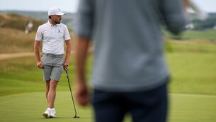 <p>David Howard in action at the South of Ireland Men's Amateur Open at Lahinch Golf Club. Picture: INPHO/Nick Elliott</p> <p>David Howard in action at the South of Ireland Men's Amateur Open at Lahinch Golf Club. Picture: INPHO/Nick Elliott</p>