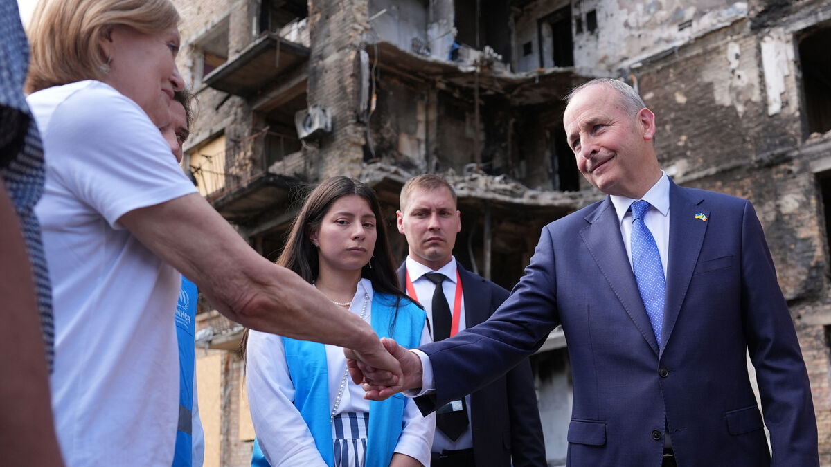 Louise Burne: Taoiseach pays tribute to ‘ordinary Ukrainians with extraordinary resolve’ in Kyiv