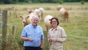 <p>Commissioner for the Environment, Water Resilience and a Competitive Circular Economy, Jessika Roswall, visiting European Economic and Social Committee (EESC) President Séamus Boland’s farm in Ballycumber, Co Offaly.</p> <p>Commissioner for the Environment, Water Resilience and a Competitive Circular Economy, Jessika Roswall, visiting European Economic and Social Committee (EESC) President Séamus Boland’s farm in Ballycumber, Co Offaly.</p>