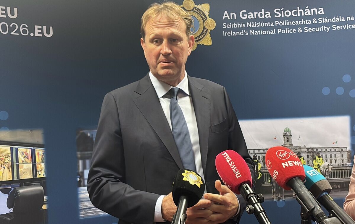 Justice minister Jim O'Callaghan speaking to the media at the Garda College graduation ceremony in Templemore, Co Tipperary. Picture: Brian Lawless/PA Wire Justice minister Jim O'Callaghan speaking to the media at the Garda College graduation ceremony in Templemore, Co Tipperary. Picture: Brian Lawless/PA Wire
