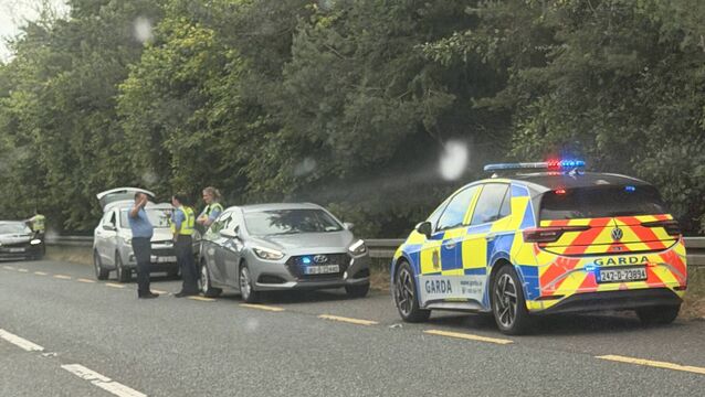 <p>Members of the Garda’s Special Detective Unit stopped the vehicle travelling on the N2 south of Carrickmacross, Co Monaghan on Wednesday afternoon. Picture: Philip Fitzpatrick</p>