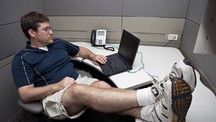 <p> A man prepared to come to work in his shorts is not that far away from wearing sandals or flip-flops into the bargain. </p>