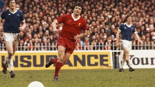 <p>KING KEVIN: Liverpool's Kevin Keegan in action as Everton defenders Mike Lyons (l) and Mike Pejic look on during the 1977 FA Cup semi final match at Maine Road. Photo by Tony Duffy/Allsport/Getty Images)</p> <p>KING KEVIN: Liverpool's Kevin Keegan in action as Everton defenders Mike Lyons (l) and Mike Pejic look on during the 1977 FA Cup semi final match at Maine Road. Photo by Tony Duffy/Allsport/Getty Images)</p>
