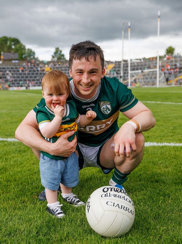 Kerry's Paul Murphy with his daughter Lucy after the win over Armagh. Pic: ©INPHO/James Crombie Kerry's Paul Murphy with his daughter Lucy after the win over Armagh. Pic: ©INPHO/James Crombie