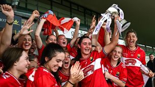 <p>Cork captain Laura Walsh scored five points for her side in the victory over Roscommon. Pic: Seb Daly/Sportsfile</p>