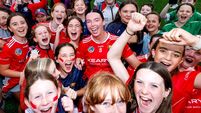 Ashling Thompson celebrates with supporters after the game 25/7/2026
