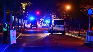 <p>Police officers are on the scene following the cancellation of Christopher Street Day in Berlin (Fabian Sommer/dpa/dpa via AP)</p> <p>Police officers are on the scene following the cancellation of Christopher Street Day in Berlin (Fabian Sommer/dpa/dpa via AP)</p>