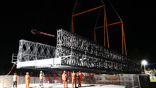 <p> 25th July 2026 Installation of the temporary bridge which was hosted into position on Friday night/Saturday morning, parallel to the existing Maryborough Hill bridge over the Cork and Ringaskiddy road, which will be demolished to make make for a new wider and longer bridge over the M 28 motorway. Picture; Eddie O'Hare</p> <p> 25th July 2026 Installation of the temporary bridge which was hosted into position on Friday night/Saturday morning, parallel to the existing Maryborough Hill bridge over the Cork and Ringaskiddy road, which will be demolished to make make for a new wider and longer bridge over the M 28 motorway. Picture; Eddie O'Hare</p>