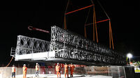Watch: Temporary bridge installed at Maryborough Hill