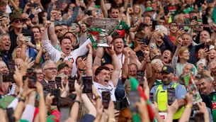 <p>Mayo's Jack Coyne lifts the Sam Maguire Cup. Pic: INPHO/Tom Maher</p> <p>Mayo's Jack Coyne lifts the Sam Maguire Cup. Pic: INPHO/Tom Maher</p>