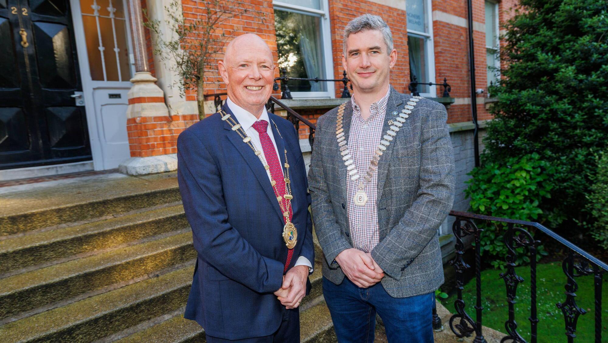 Dave Murphy from Carrigaline, president of Engineers Ireland with Mark Cotter, chair of Engineers Ireland, Cork Branch.