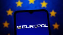 In this photo illustration, the Europol (European Union