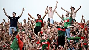 <p>CURSE BE DAMNED: Mayo supporters celebrate after the GAA Football All-Ireland Senior Championship final. Pic: Seb Daly/Sportsfile</p> <p>CURSE BE DAMNED: Mayo supporters celebrate after the GAA Football All-Ireland Senior Championship final. Pic: Seb Daly/Sportsfile</p>