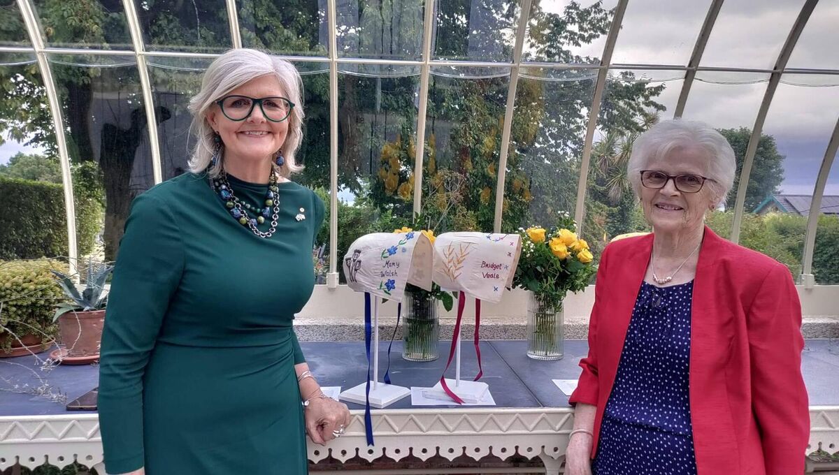 Governor-General of Australia Sam Mostyn and Margaret Richards of Waterford’s Transported Convict Women, A Herstory. File picture