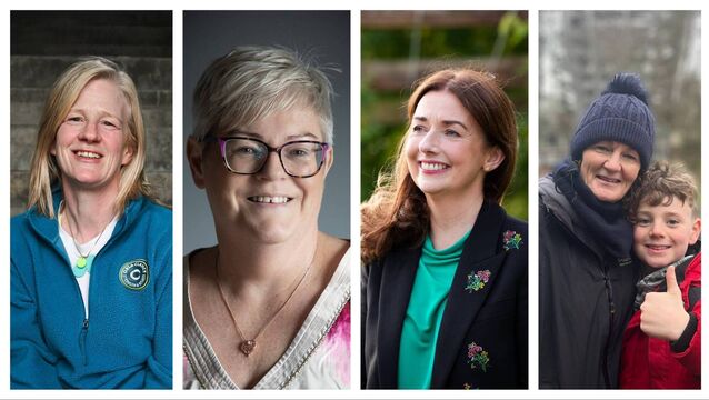 <p>From left: Orla Clancy, Vicky McCabe, Catherine O'Keeffe, Joanne Clancy Hynes with son Dylan.</p>