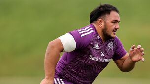 <p>Roman Salanoa will be given every chance to resume his professional rugby career as he continues his rehabilitation from a hamstring injury with Munster, despite his contract expiring this week. Pic: ©INPHO/Ben Brady.</p>