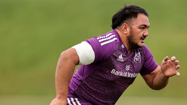 <p>Roman Salanoa will be given every chance to resume his professional rugby career as he continues his rehabilitation from a hamstring injury with Munster, despite his contract expiring this week. Pic: ©INPHO/Ben Brady.</p>