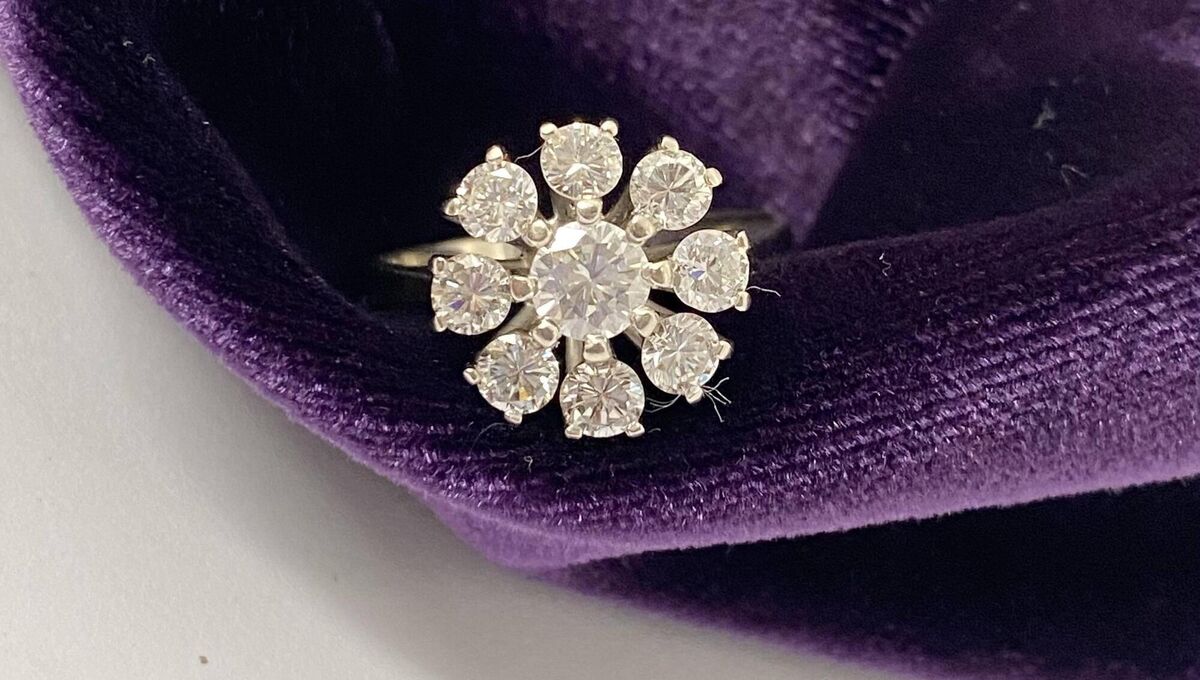 A diamond flowerhead cluster ring at Hegarty's. A diamond flowerhead cluster ring at Hegarty's.
