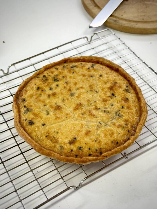 Jennifer's mushroom tart made with shortcrust pastry. Jennifer's mushroom tart made with shortcrust pastry.