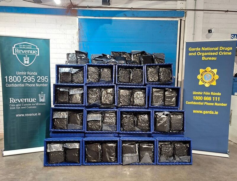 Revenue officers seized illicit drugs valued at €11.5 million at Dublin Port last week. Picture: Revenue