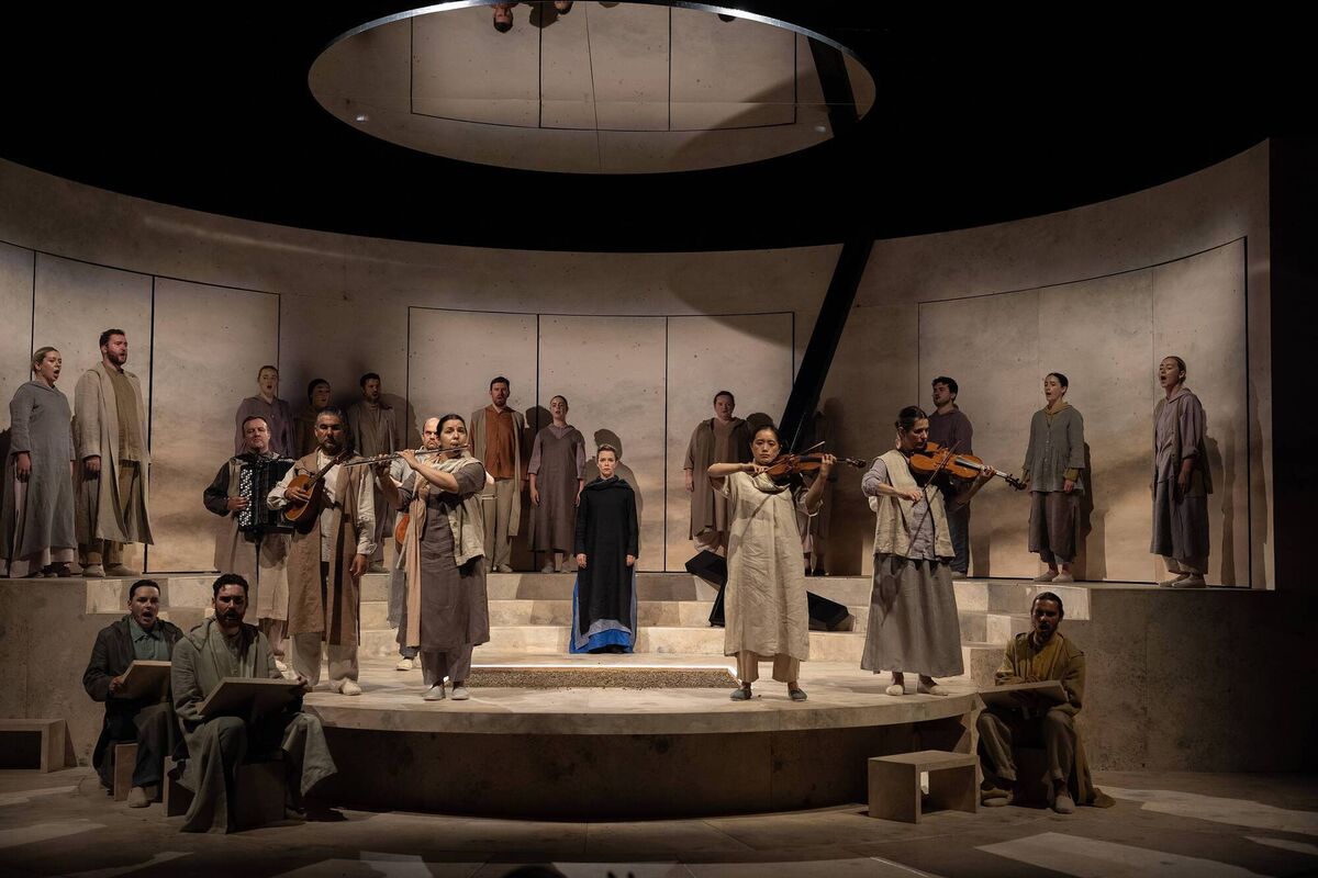 Sharon Carty, centre, in Irish National Opera’s Testament. Picture: Pat Redmond Sharon Carty, centre, in Irish National Opera’s Testament. Picture: Pat Redmond