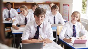 <p>'Give them the courage to go in there and embrace it all, and when they come home, ask them a positive question: What are you enjoying about this new school?' Picture: iStock</p> <p>'Give them the courage to go in there and embrace it all, and when they come home, ask them a positive question: What are you enjoying about this new school?' Picture: iStock</p>