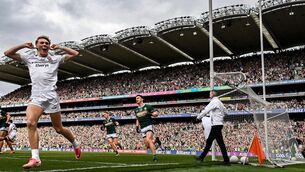 <p>IT'S DONE: He might have liked the tap-in goal to put the ultimate seal on it, but likely not. Ending Irish sport's most excruciating curse was plenty good enough for Mayo's boy king Kobe McDonald, as Tommy Conroy's late score seals the deal at Croke Park.</p>