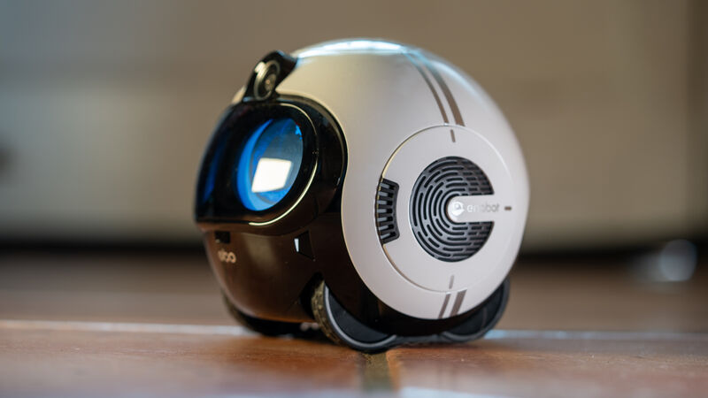 The clever tumbler design allows the robot to self-balance and recover if bumped by pets or children. Picture: Noel Campion The clever tumbler design allows the robot to self-balance and recover if bumped by pets or children. Picture: Noel Campion