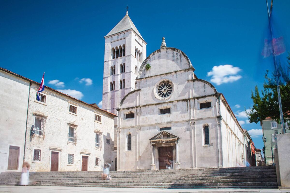 St. Mary's Church and Bell Tower at the ancient Roman Forum in Zadar St. Mary's Church and Bell Tower at the ancient Roman Forum in Zadar