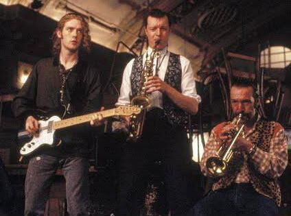 Glen Hansard, on left, in a scene from The Commitments.