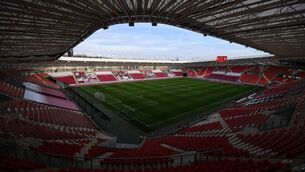 <p>Ireland are set to face Israel at the Nagyerdei Stadion in Debrecen, Hungary in the Nations League on September 27. Pic: Stephen McCarthy/Sportsfile</p>
