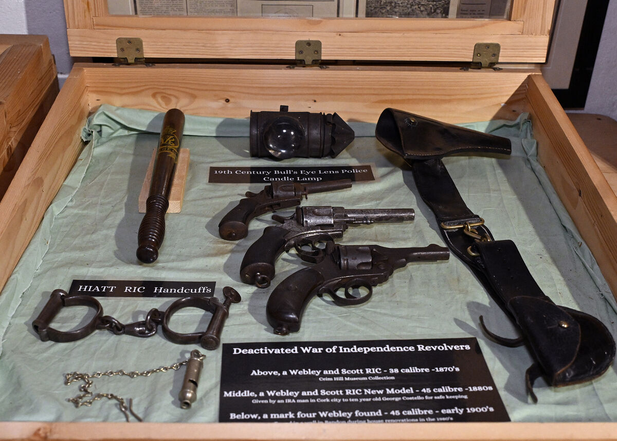 Items on display at the museum include pistols and handcuffs use in the War of Independence Picture: Martin Walsh. Items on display at the museum include pistols and handcuffs use in the War of Independence Picture: Martin Walsh.