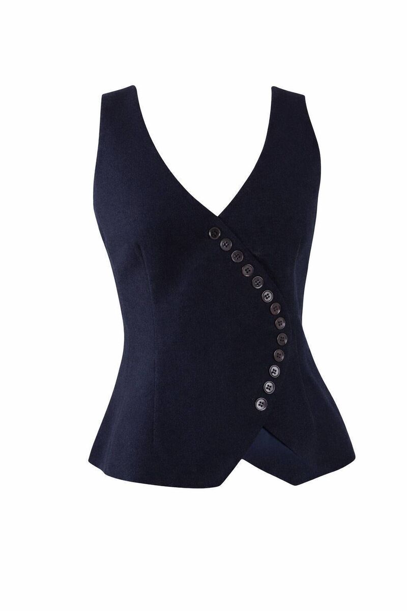 Navy Waistcoat, €105, Sinead Keary The Label Navy Waistcoat, €105, Sinead Keary The Label