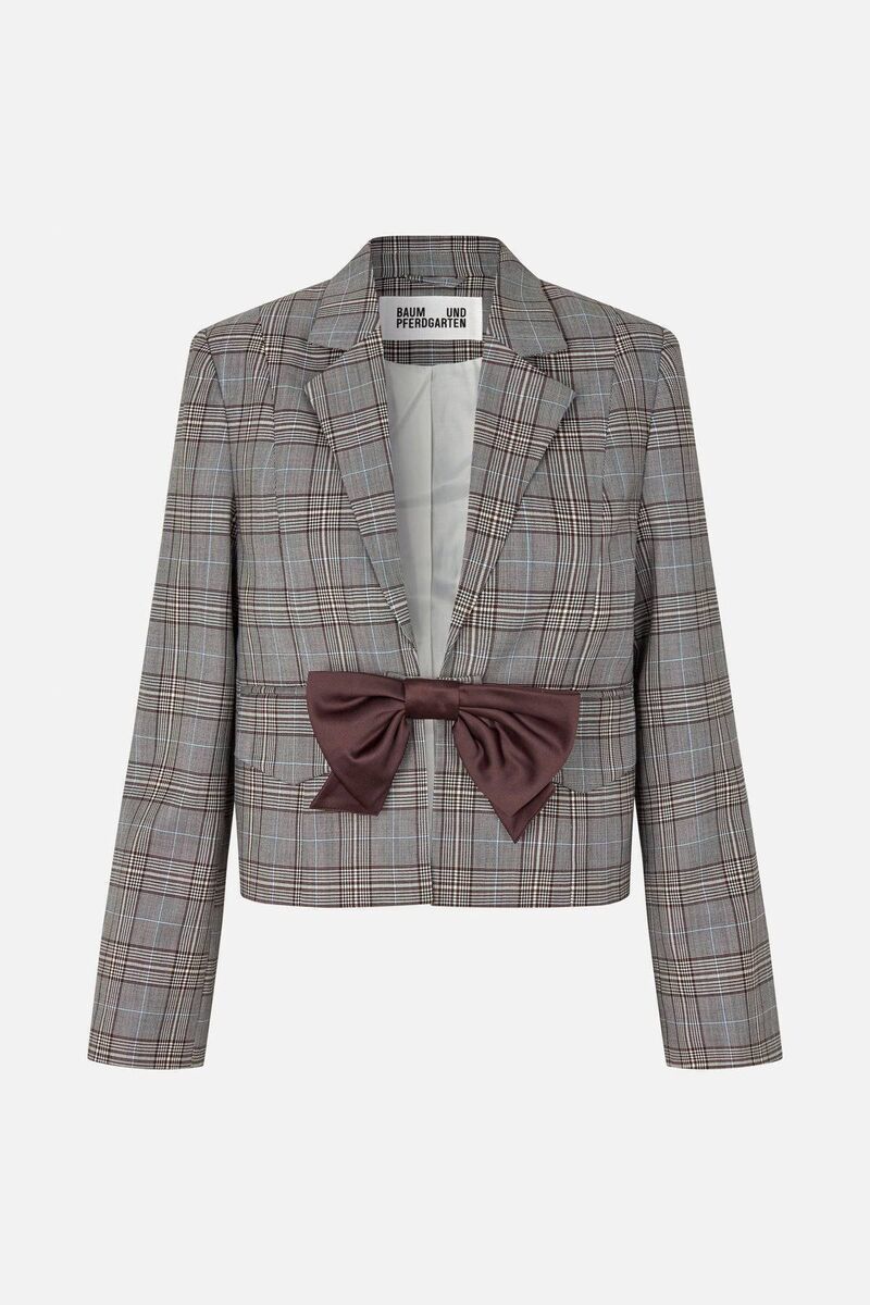 Grey Mini Check Jacket, €469, Baum Und Pferdgarten Grey Mini Check Jacket, €469, Baum Und Pferdgarten