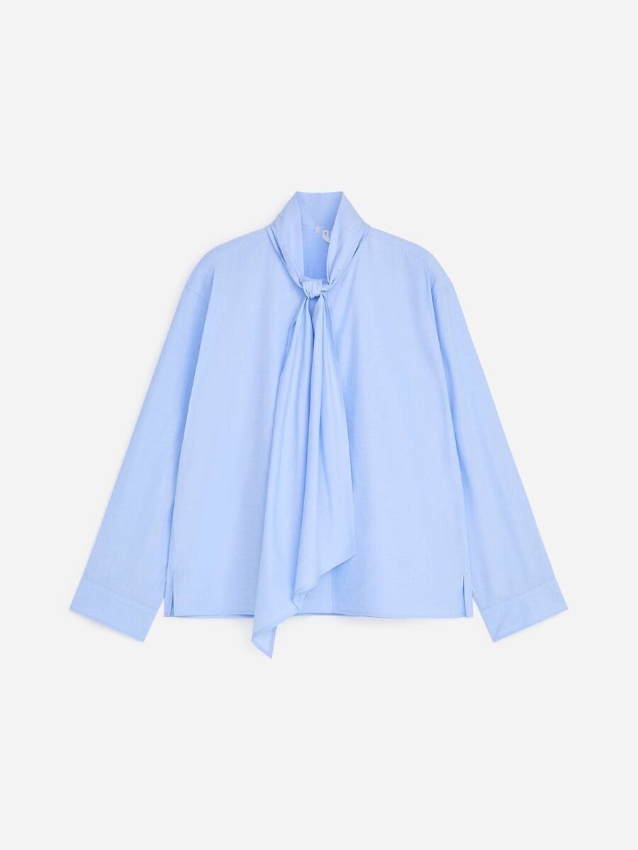 Pima Cotton Scarf Blouse, €79, Arket Pima Cotton Scarf Blouse, €79, Arket