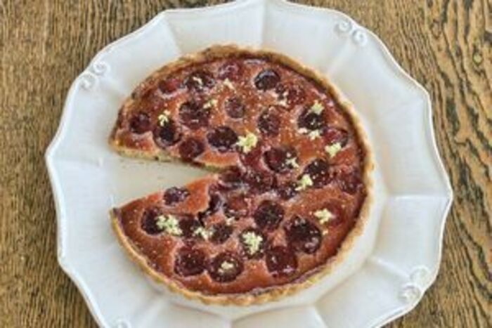 Meadowsweet and Cherry Frangipane Tart