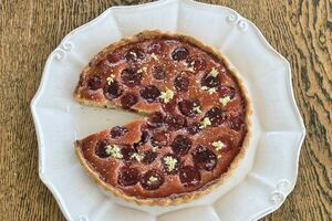 Meadowsweet and Cherry Frangipane Tart